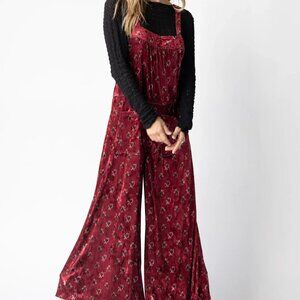 Natural Life Velvet Dakota Tie Overall NWT